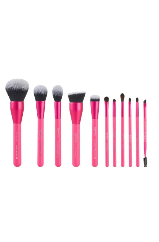 ROYAL COSMETICS Hot Pink RENEWED-11 piece brush set