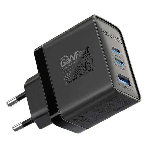 ACEFAST A13 PD 65W (USB-C+USB-C+USB-A) 3-PORT CHARGER BLACK